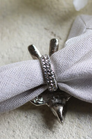 obrączki na serwetki, jaskółki, Lux Villa Silver Glamour