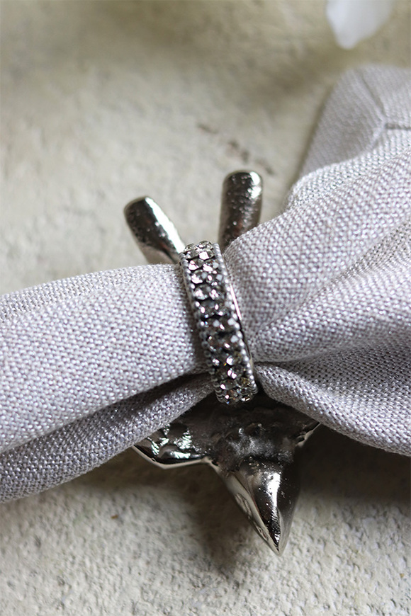 obrączki na serwetki, jaskółki, Lux Villa Silver Glamour
