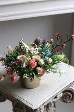 Kurka na Grzędzie, stroik wielkanocny, wys.21cm