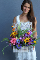 Kolorato, komplet dekoracji kwiatowych, wianek + kompozycja