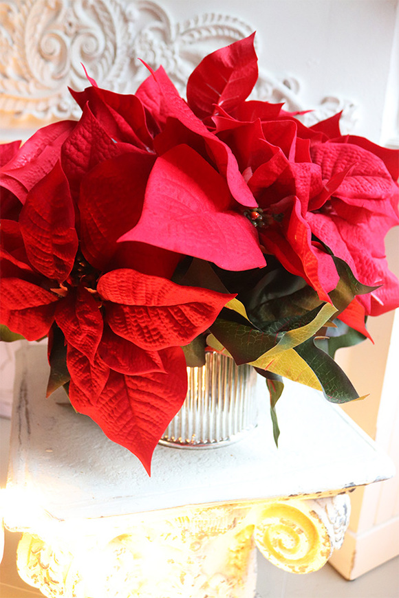 Gwiazda Betlejemska Srebro 2, wysokiej jakości sztuczna roślina