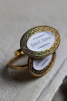 Twój Gość, metalowe obrączki na serwetki z polem na dedykację