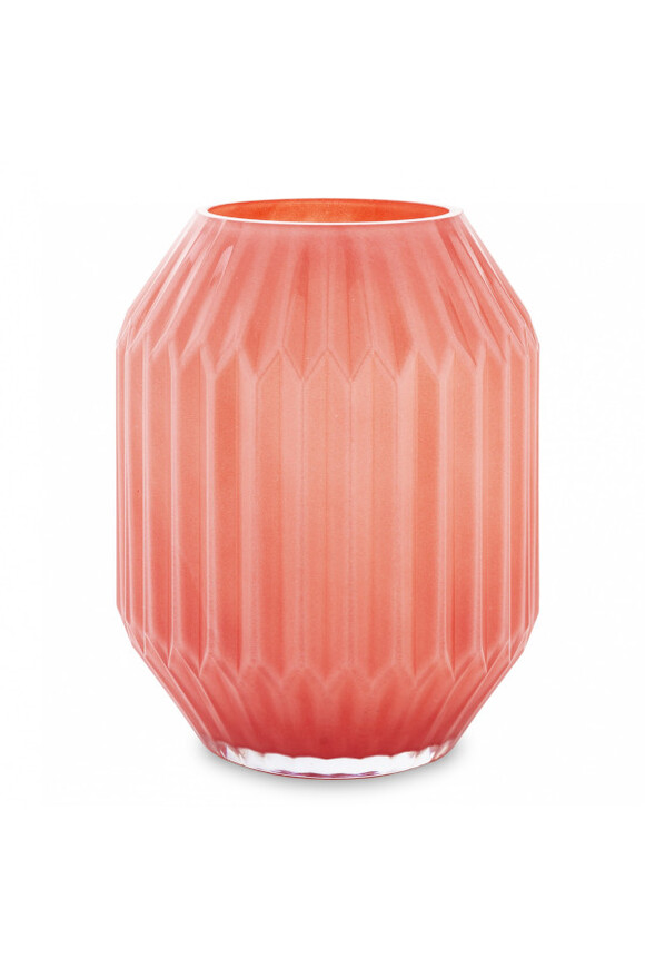 Sarin, różowy szklany wazon