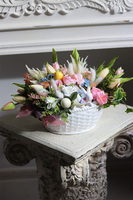 kompozycja wielkanocna / stroik Pastelowa