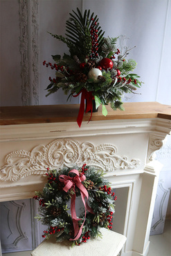 Reditte Winter Time, komplet dekoracji nagrobnych, bukiet + wianek 