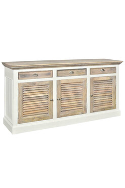 Bristol White 2B, szeroka komoda 3-drzwiowa, wym.178x48x91cm 