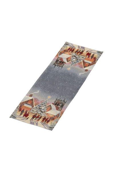 Przy Kościele świąteczny bieżnik gobelinowy