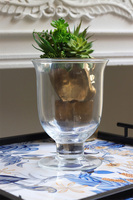 Florencja, świecznik szklany kielich lampion