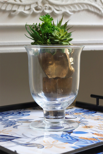 Florencja, świecznik szklany kielich lampion