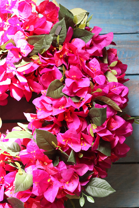 Bugenvilla, dekoracyjny różowy wianek