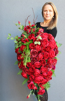 Redissa, bogata wiązanka nagrobna, dł.100cm 