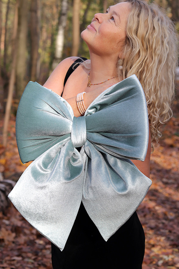 Velvet Papillon, welurowa kokarda pluszowa XL