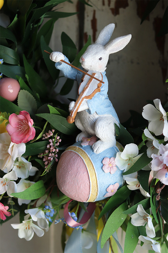 Candy - Sama Słodycz, wielkanocny wianek z zajączkiem, śr.46cm