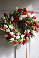 bardzo elegancki wianek z tulipanów, Witaj Wiosno 3, śr.40cm