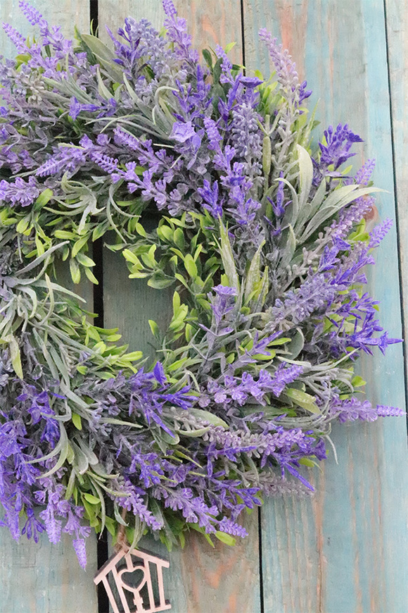 Lawenda Home, wianek z lawendą i domkiem