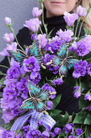 Motyle Violetty, fioletowy wianek na drzwi