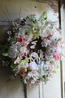 elegancki wiosenny wianek na drzwi, Home Spring, śr.50cm