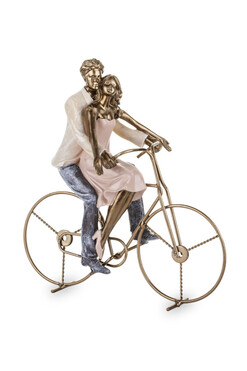figurka Para Zakochanych na Rowerze, wys.25.5cm 