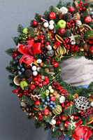 Świąteczny Kolor Big, bogaty wianek świąteczny LED