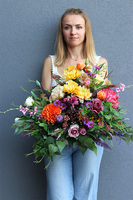 kompozycja w gąbce, bez naczynia, do własnej donicy, Merire, wym.46x65x43cm