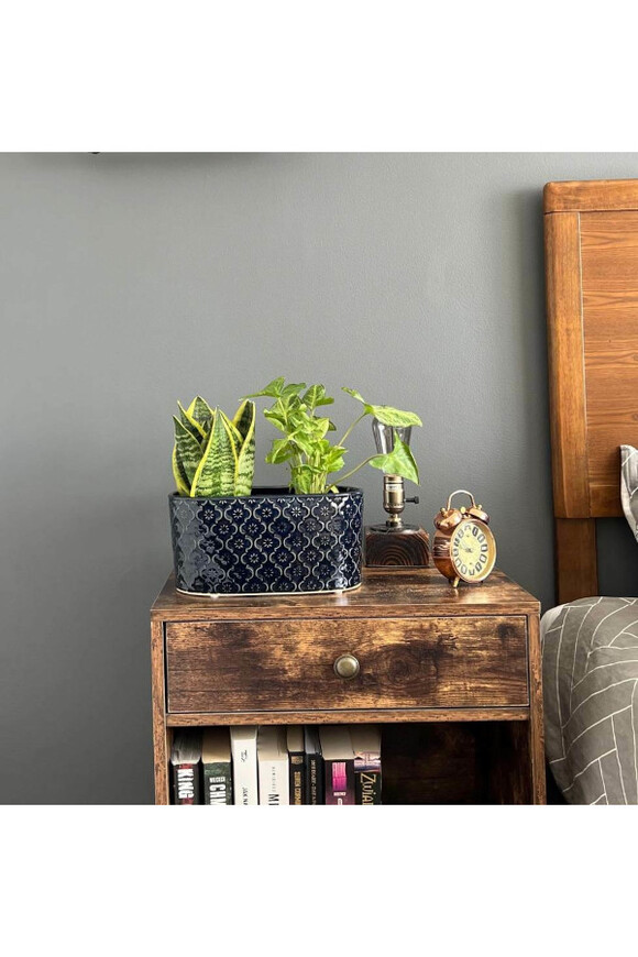 Vintage Orient, osłonka ceramiczna doniczka, zielona