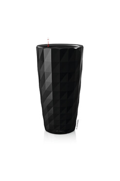 Diamante, wysoka donica z nawadnianiem, czarna, wym.75x40cm