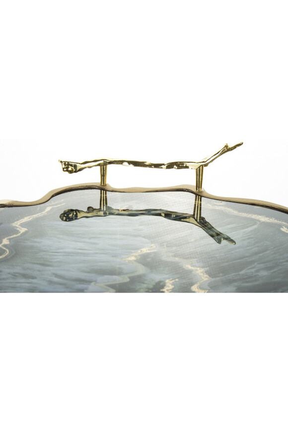 Agate Milai 2, złota taca glamour