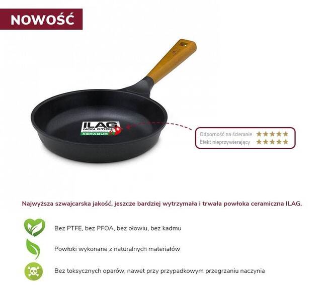 Natur, patelnia / wok z ceramiczną powłoką, śr.28cm