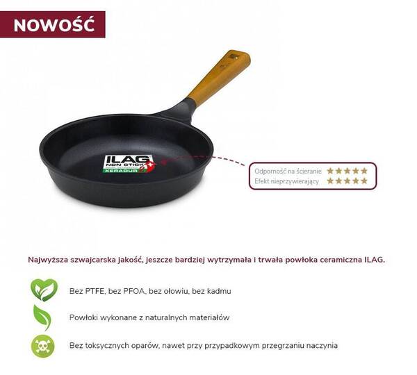 Natur, patelnia / wok z ceramiczną powłoką, śr.28cm