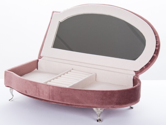szkatułka / puzderko Florencja Wave Pink, wym.17x26.5x12.5cm