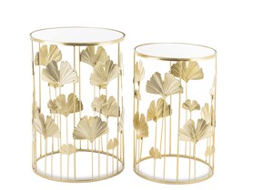 stolik szklany, Miłorząb, kpl. 2 szt. 