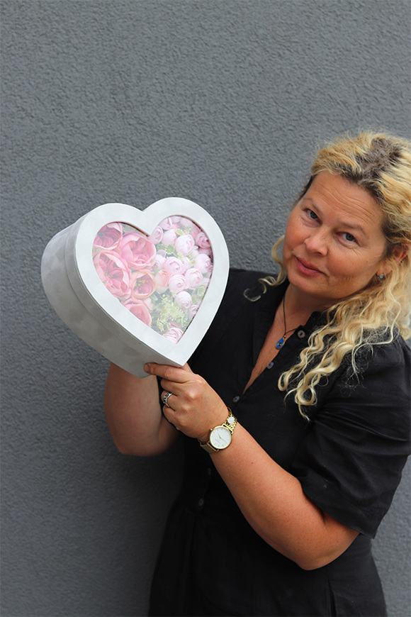 Romantic Heart, flowerbox serce z pokrywką