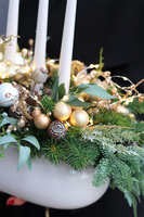 adwentowy stroik ze świecami, Złota Kraina, wym.37x57cm 