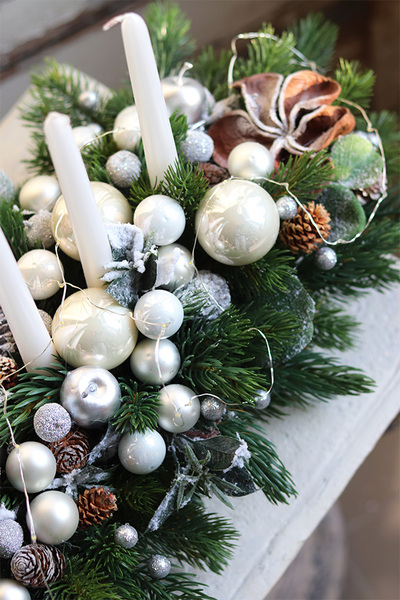 adwentowy stroik Moderno, wym.33x54cm  