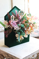 bardzo urocza koperta / flowerbox z życzeniami, Grimaldi, wym.30x38cm  