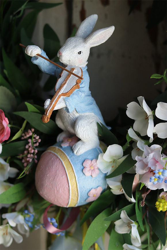 Candy - Sama Słodycz, wielkanocny wianek z zajączkiem, śr.46cm