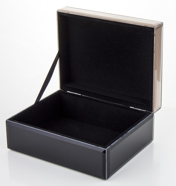 Gossamer Simple A, szklane puzderko szkatułka na drobiazgi, wym.8.5x18.5x15cm