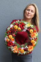 Orangina 2, jesienny wianek na drzwi