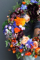 Jesienna Harmonia 3, jesienny kwiatowy wianek