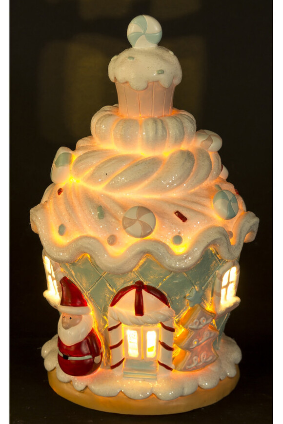 Cookie świąteczna cukrowa chatka LED pozytywka	