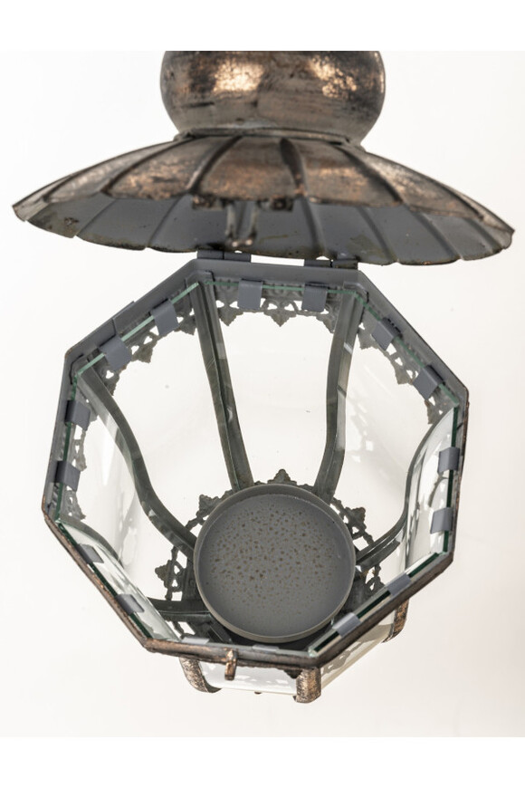 Oriental, wiszący lampion metalowy kinkiet