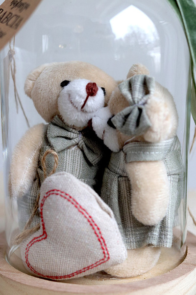 Teddy Green, kompozycja pod szklanym kloszem