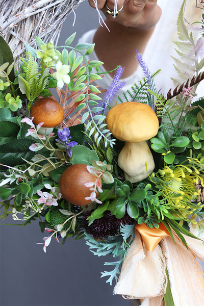 Na Grzybach, jesienny wianek na drzwi