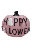 Halloween E, dekoracyjna figurka dynia różowa, wym.24x18.5x21cm