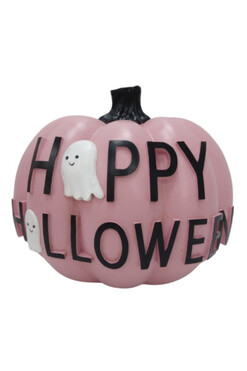 Halloween E, dekoracyjna figurka dynia różowa, wym.24x18.5x21cm