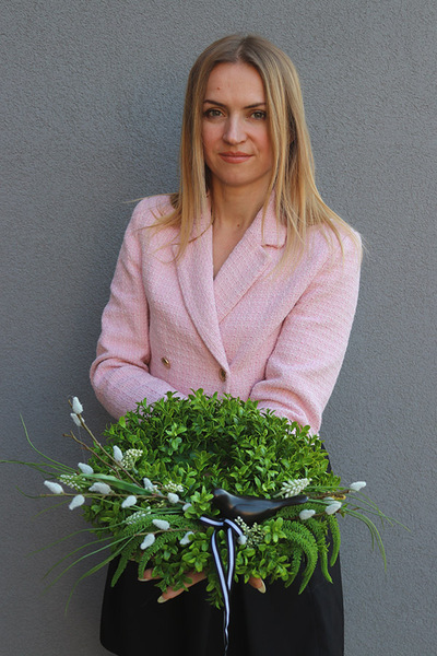 Black Bird, wianek wielkanocny z ptaszkiem