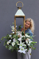 Angelo Garden Premium, zestaw dekoracji nagrobnych, lampion + dekoracja w donicy