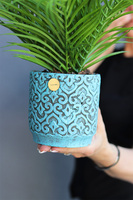 Simple Borneo, sztuczna palma w ceramicznej donicy