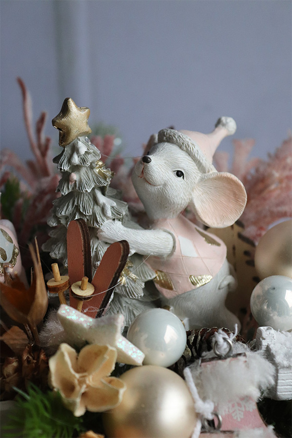 Girl Childhood, różowy świąteczny flowerbox