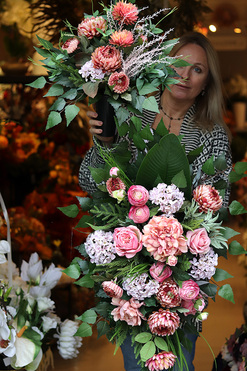 Georite, komplet dekoracji nagrobnych, kompozycja+bukiet